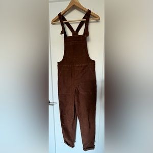 Aerie brown corduroy overalls